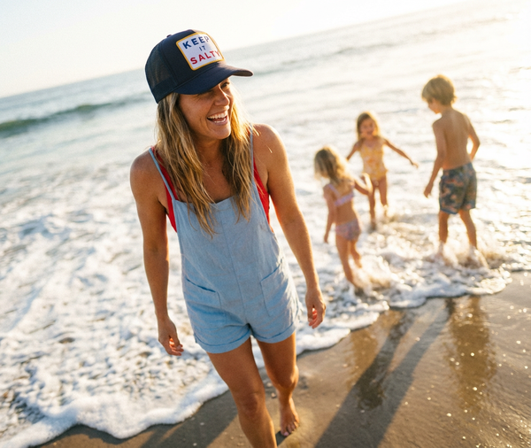 Keep It Salty Trucker Hat in Navy