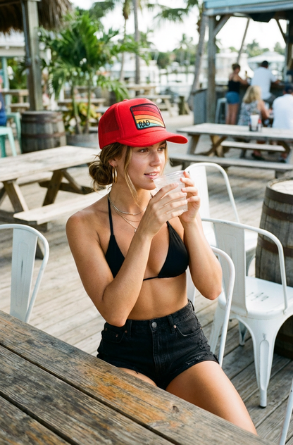 Rad Trucker Hat in Red