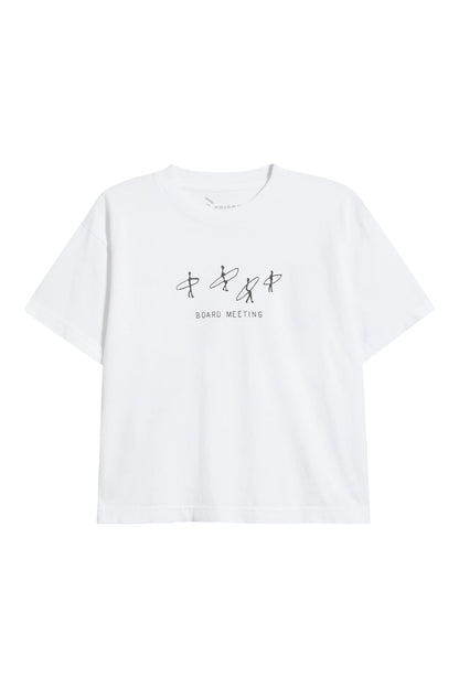 Board Meeting Tee in White