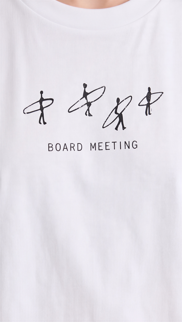 Board Meeting Tee in White