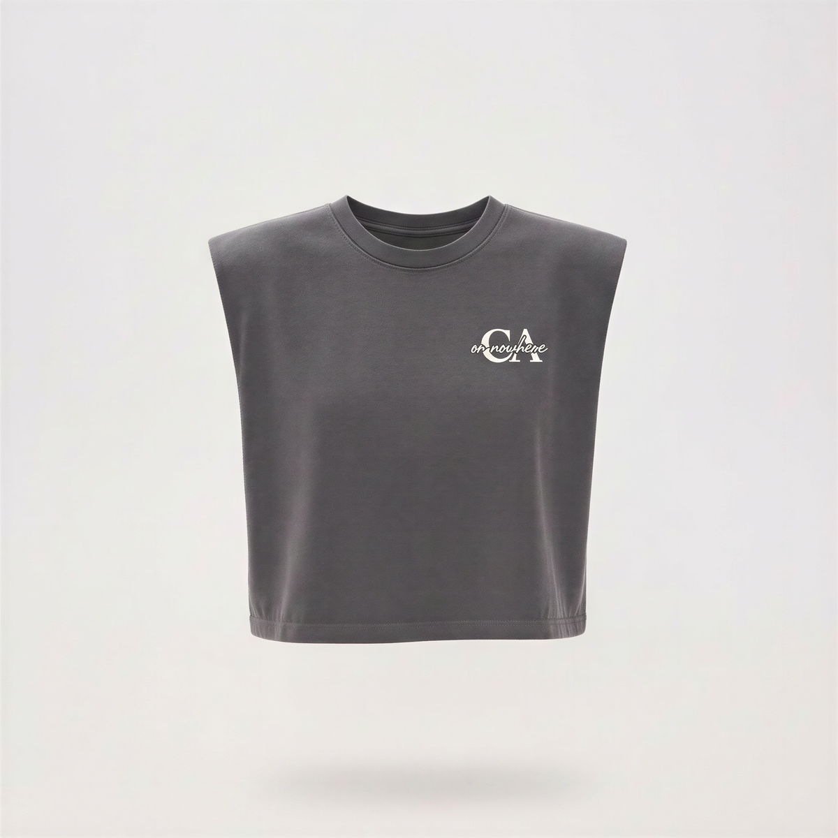CA or Nowhere Muscle Tank in Washed Black