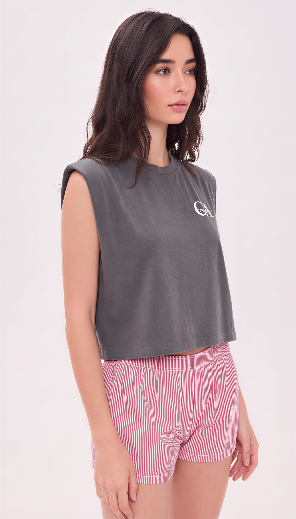 CA or Nowhere Muscle Tank in Washed Black