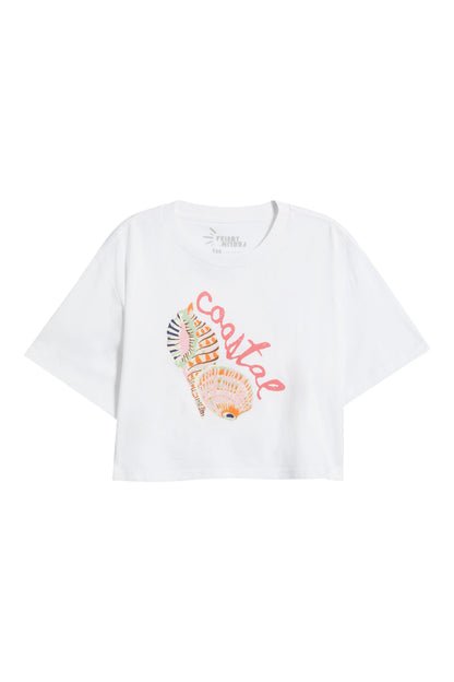 Coastal Crop Tee in White