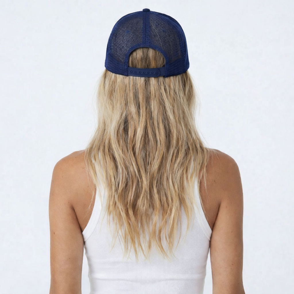 Surf California Trucker Hat in Navy with White