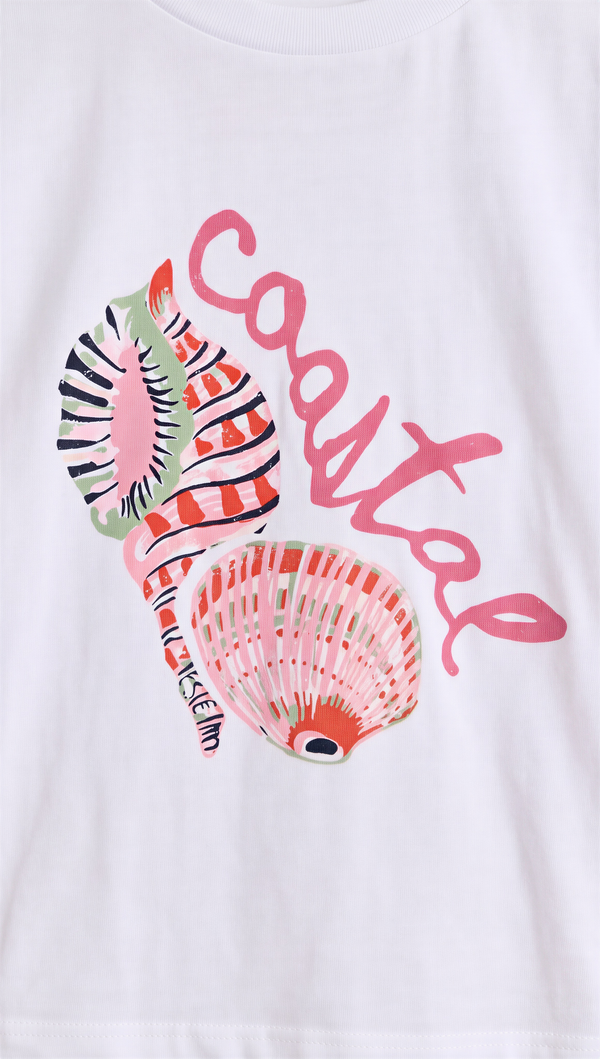 Coastal Crop Tee in White