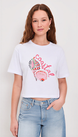 Coastal Crop Tee in White