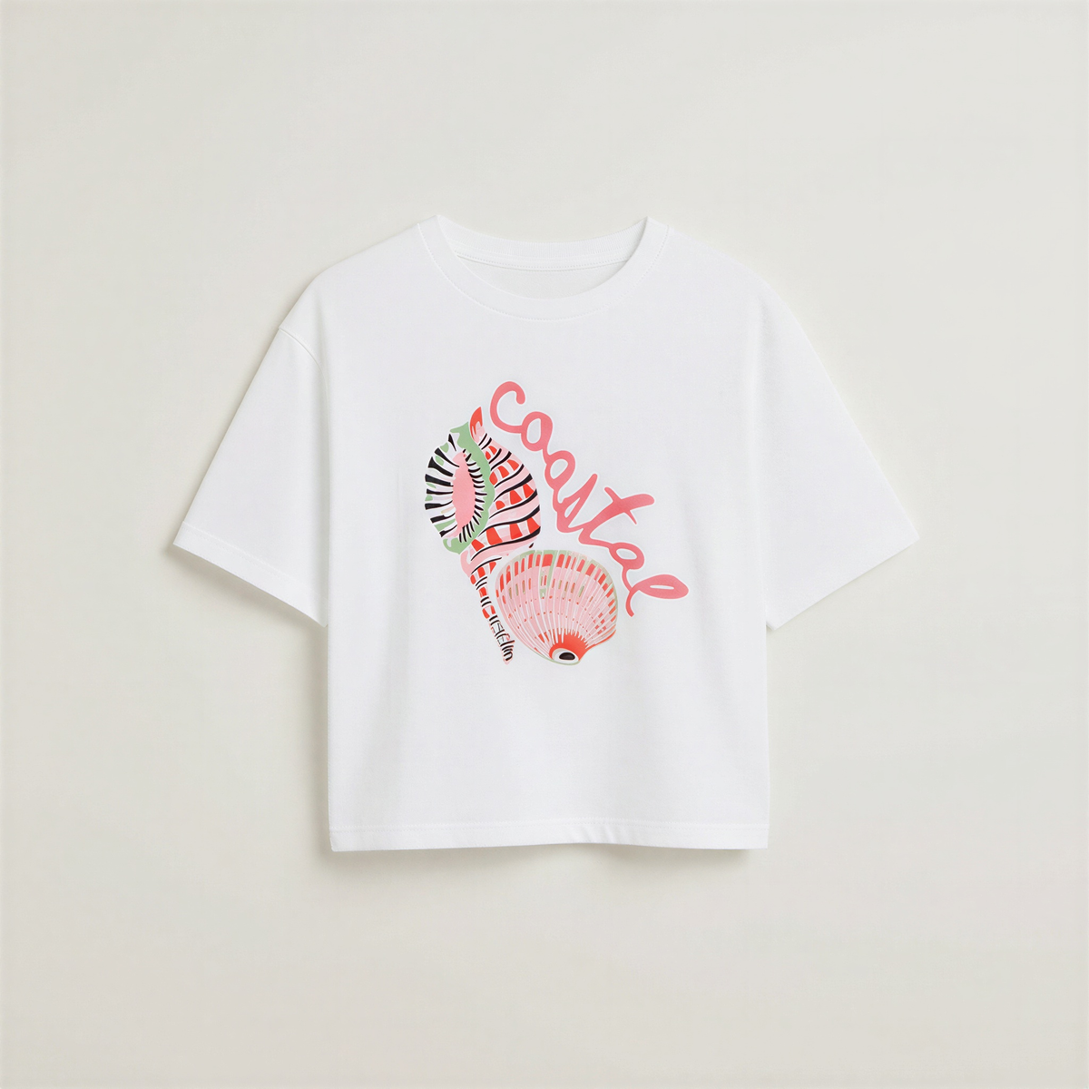 Coastal Crop Tee in White
