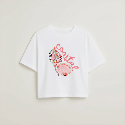 Coastal Crop Tee in White