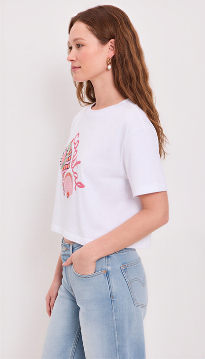 Coastal Crop Tee in White
