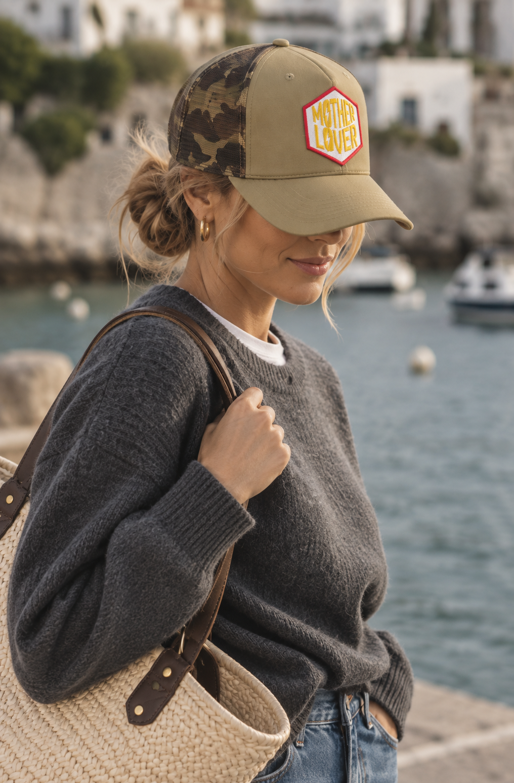 Mother Lover Trucker Hat in Camo Split