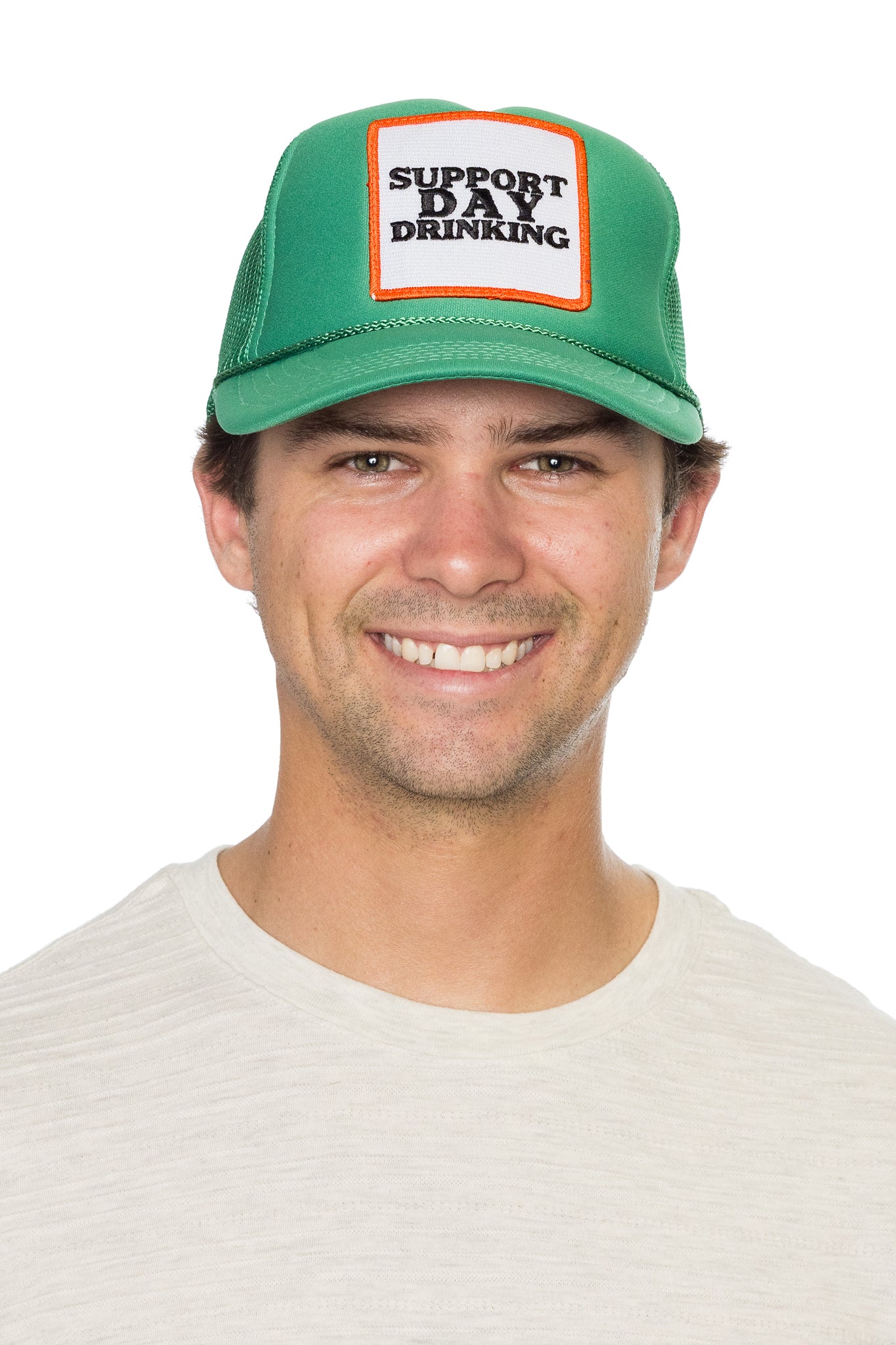 Support Day Drinking Trucker Hat in Green