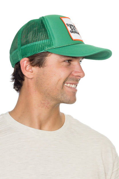 Support Day Drinking Trucker Hat in Green