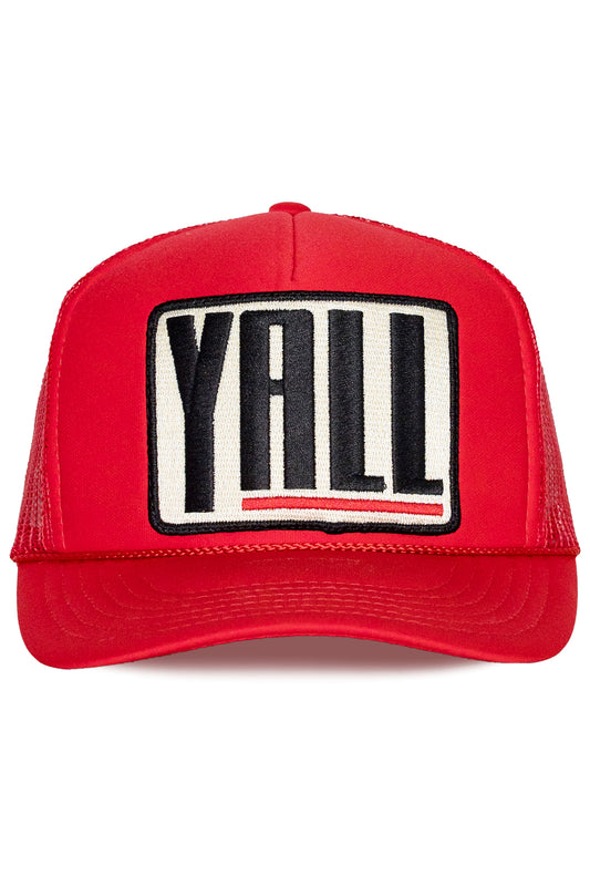 Y'all Trucker Hat in Red