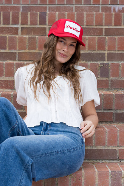 Darlin' Trucker Hat in Red