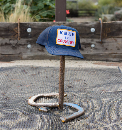 Keep It Country Trucker Hat in Denim