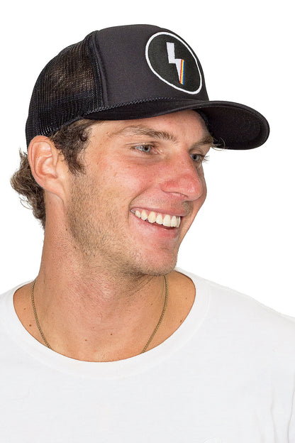 Electric Trucker Hat in Black
