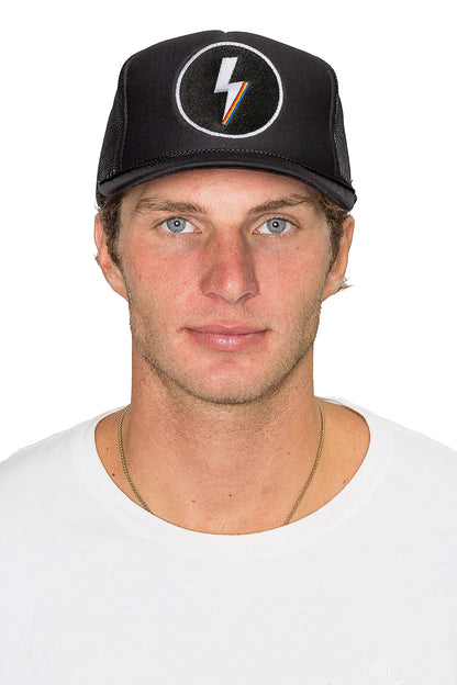 Electric Trucker Hat in Black