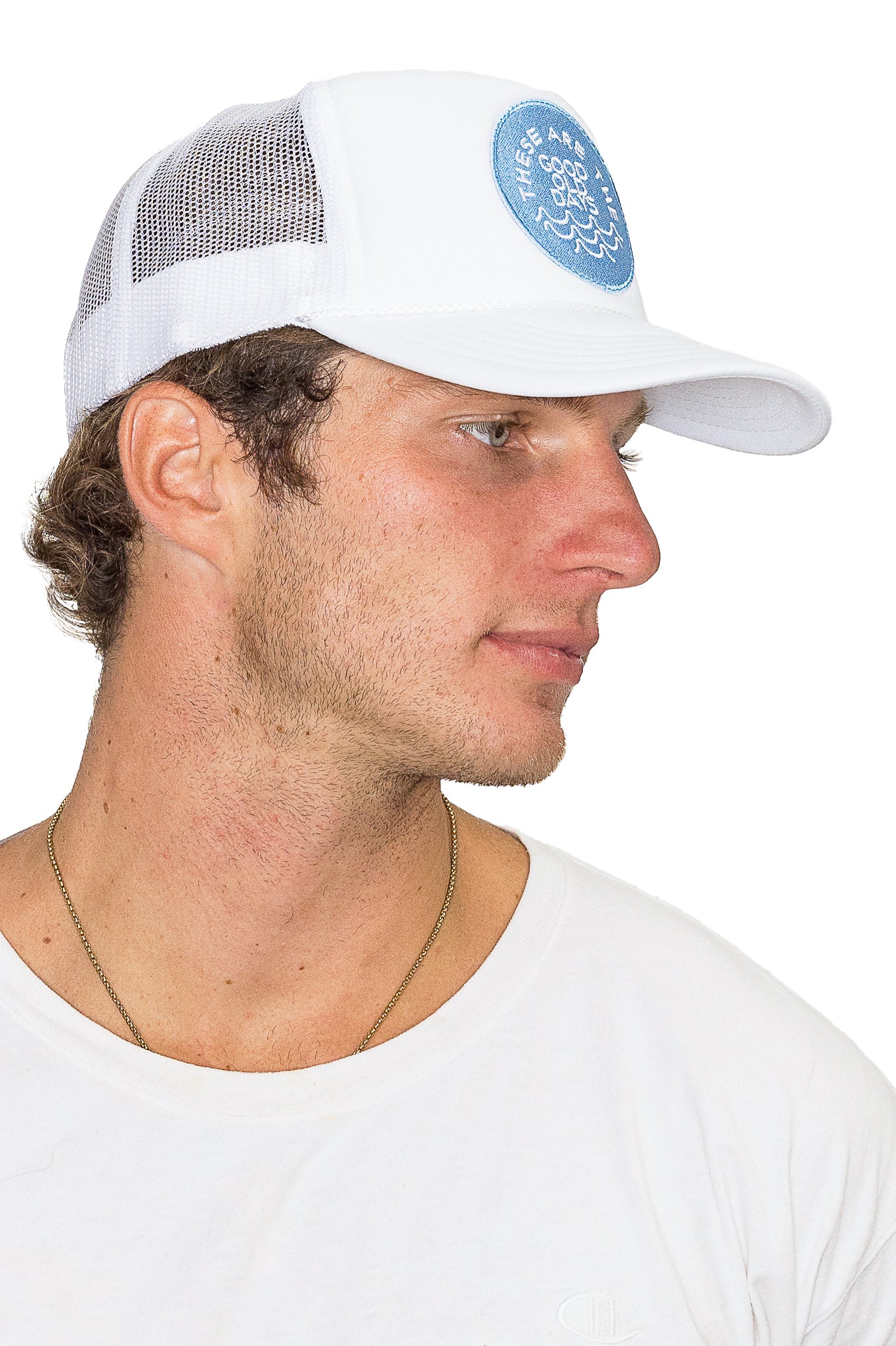 These Are The Good Old Days Trucker Hat in White