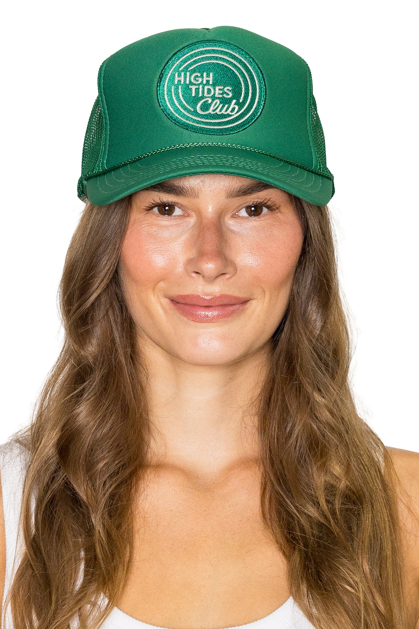 High Tides Club Trucker Hat in Green