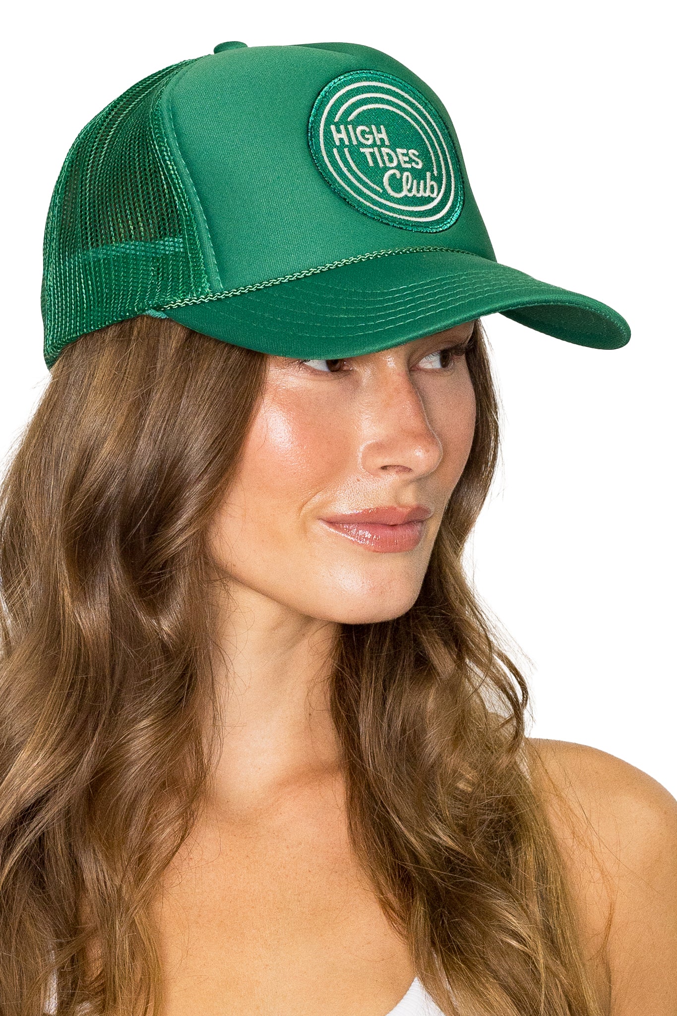 High Tides Club Trucker Hat in Green