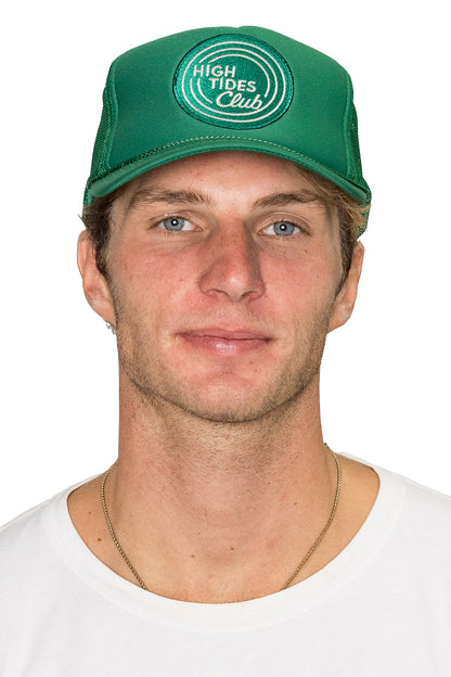 High Tides Club Trucker Hat in Green