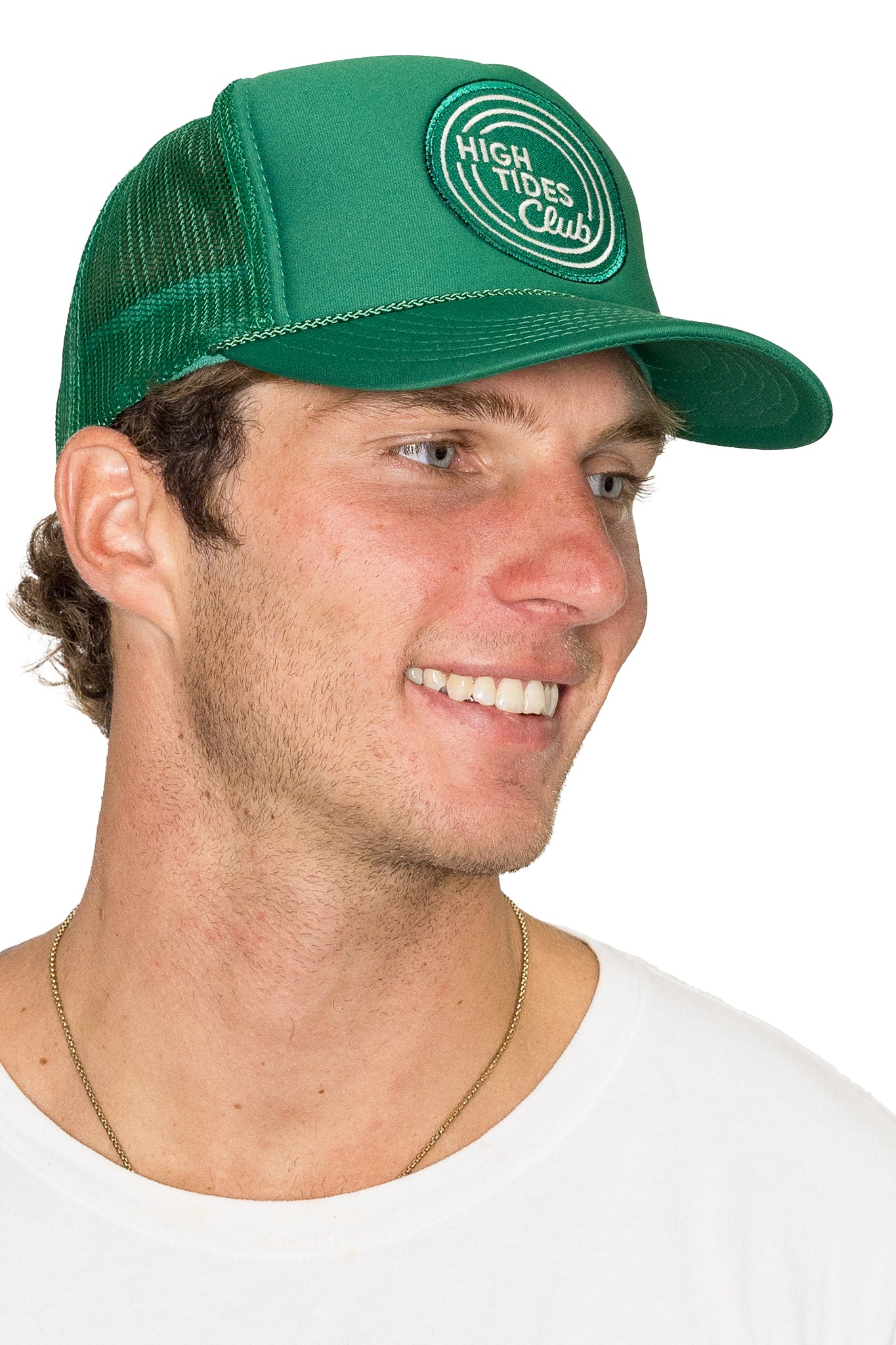 High Tides Club Trucker Hat in Green