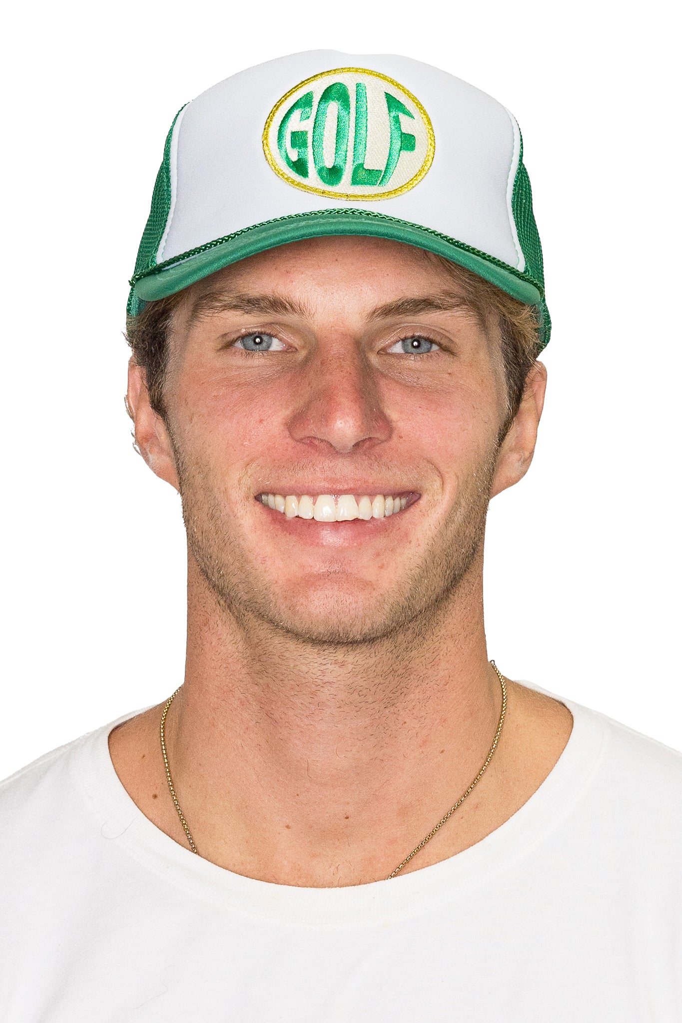 Golf Trucker Hat in Green Split