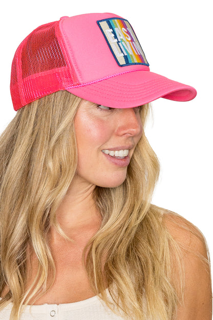 Easy Livin' Trucker Hat in Pink