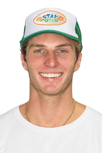 Stay Pono Trucker Hat in Green Split