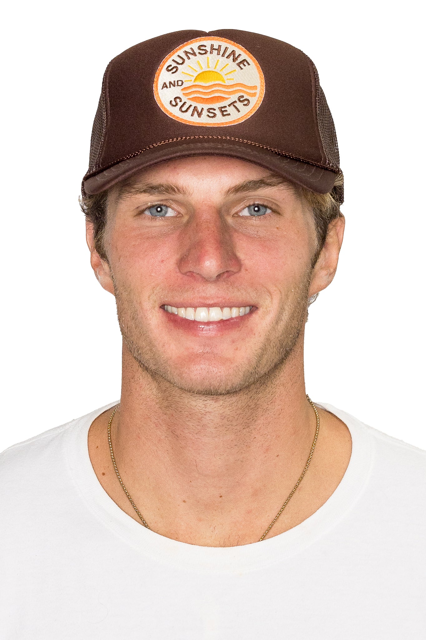 Sunshine & Sunsets Trucker Hat in Brown
