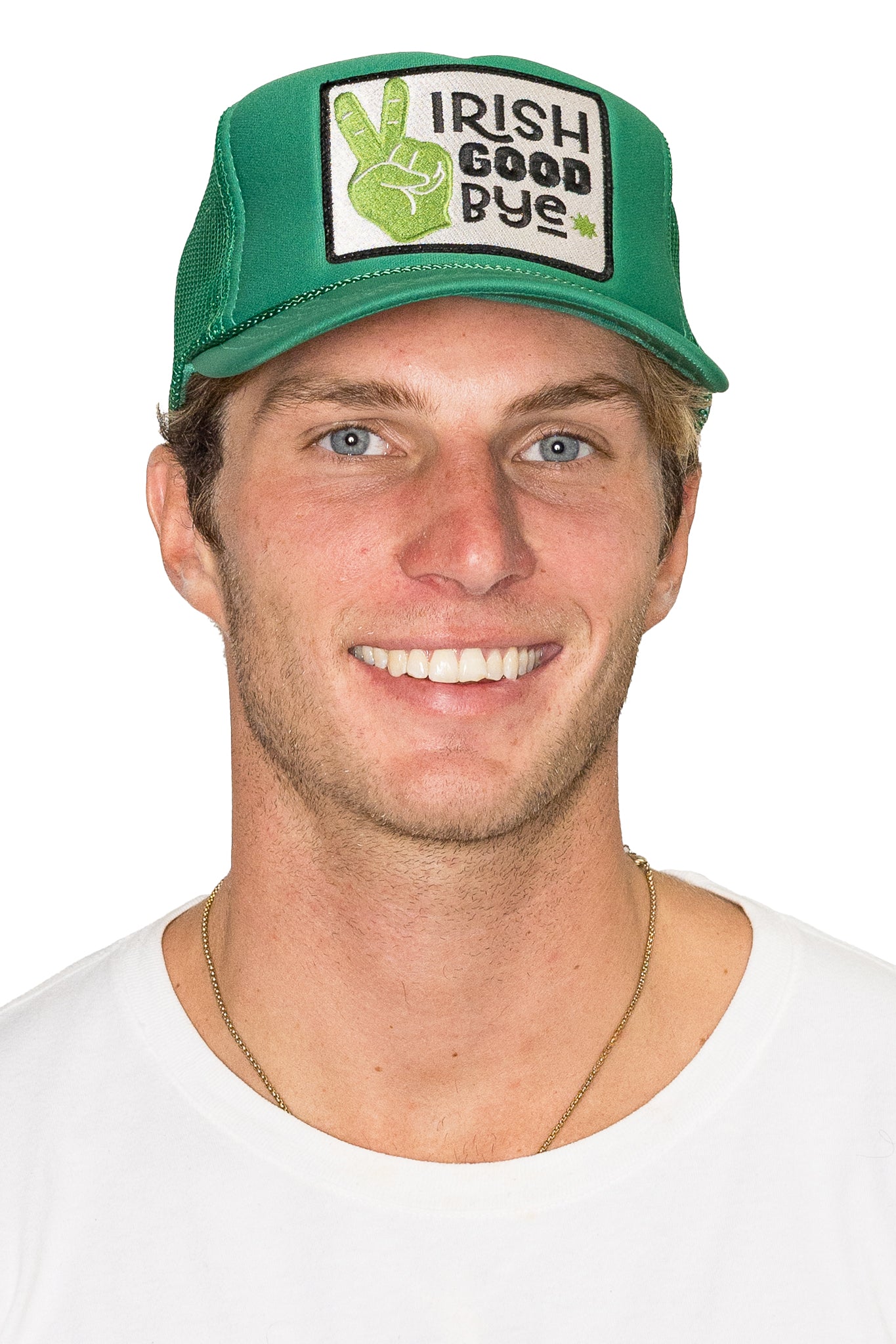 Irish Goodbye Trucker Hat in Green