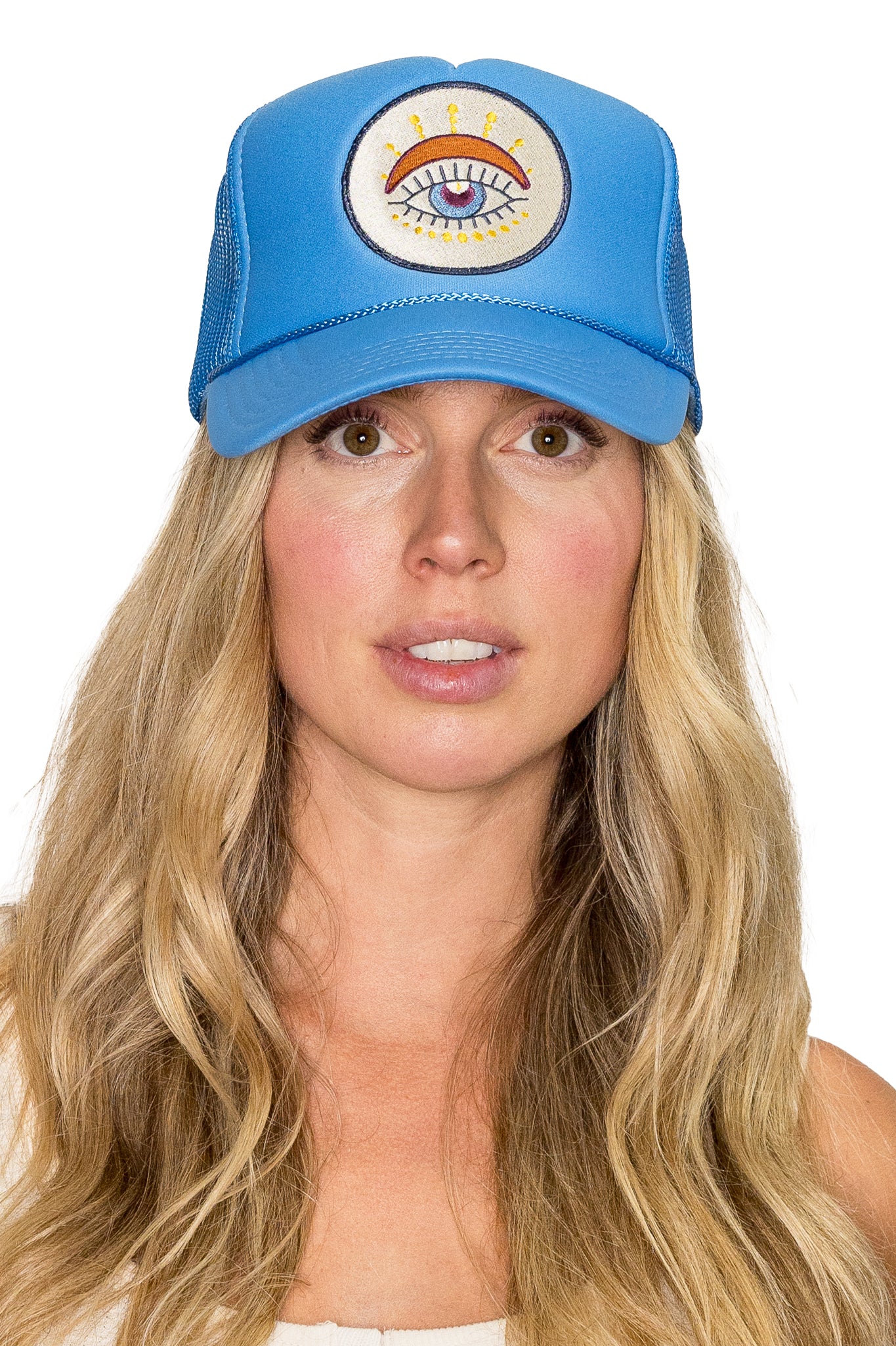 Third Eye Trucker Hat in Blue