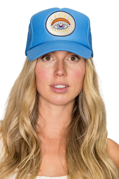 Third Eye Trucker Hat in Blue