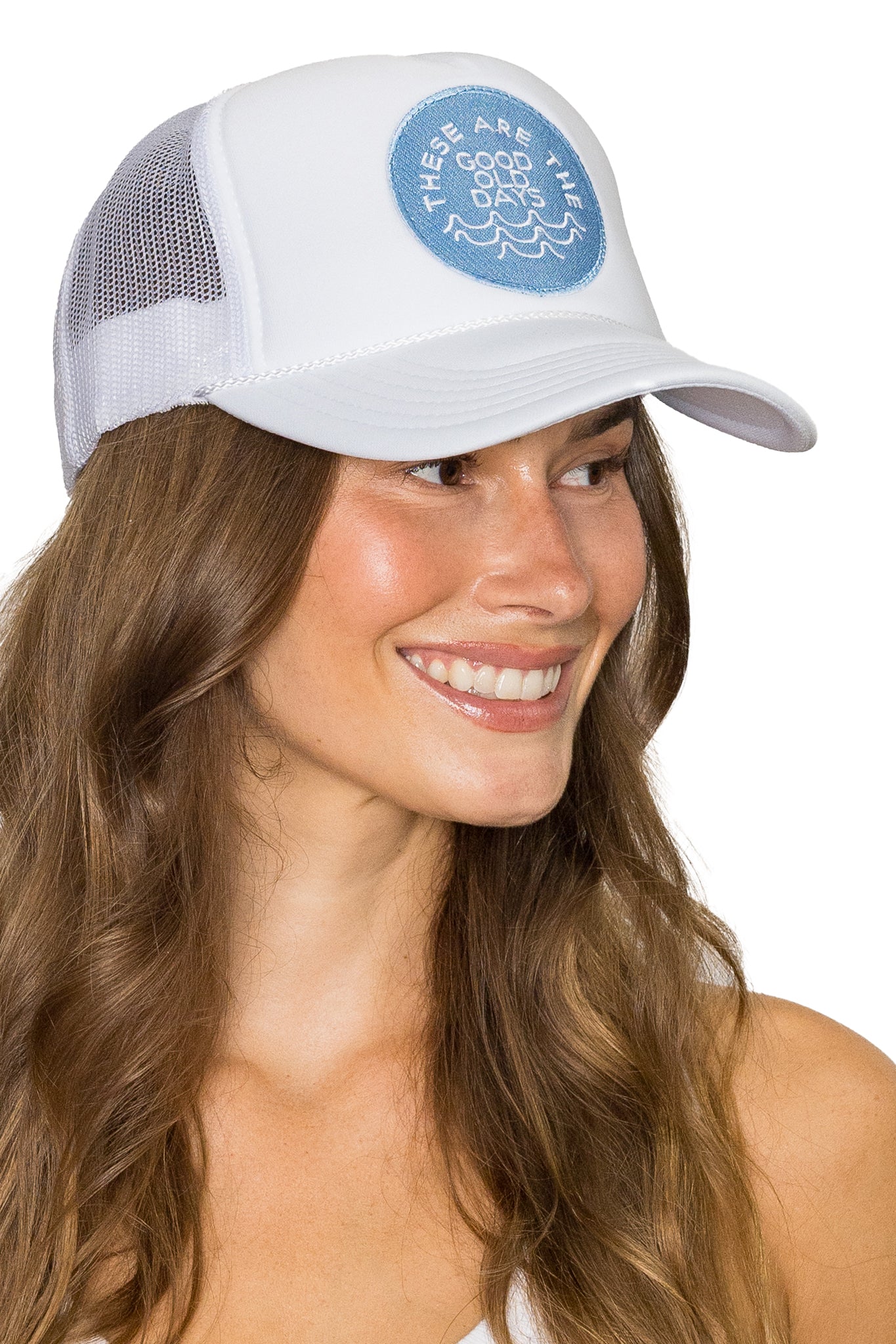 These Are The Good Old Days Trucker Hat in White