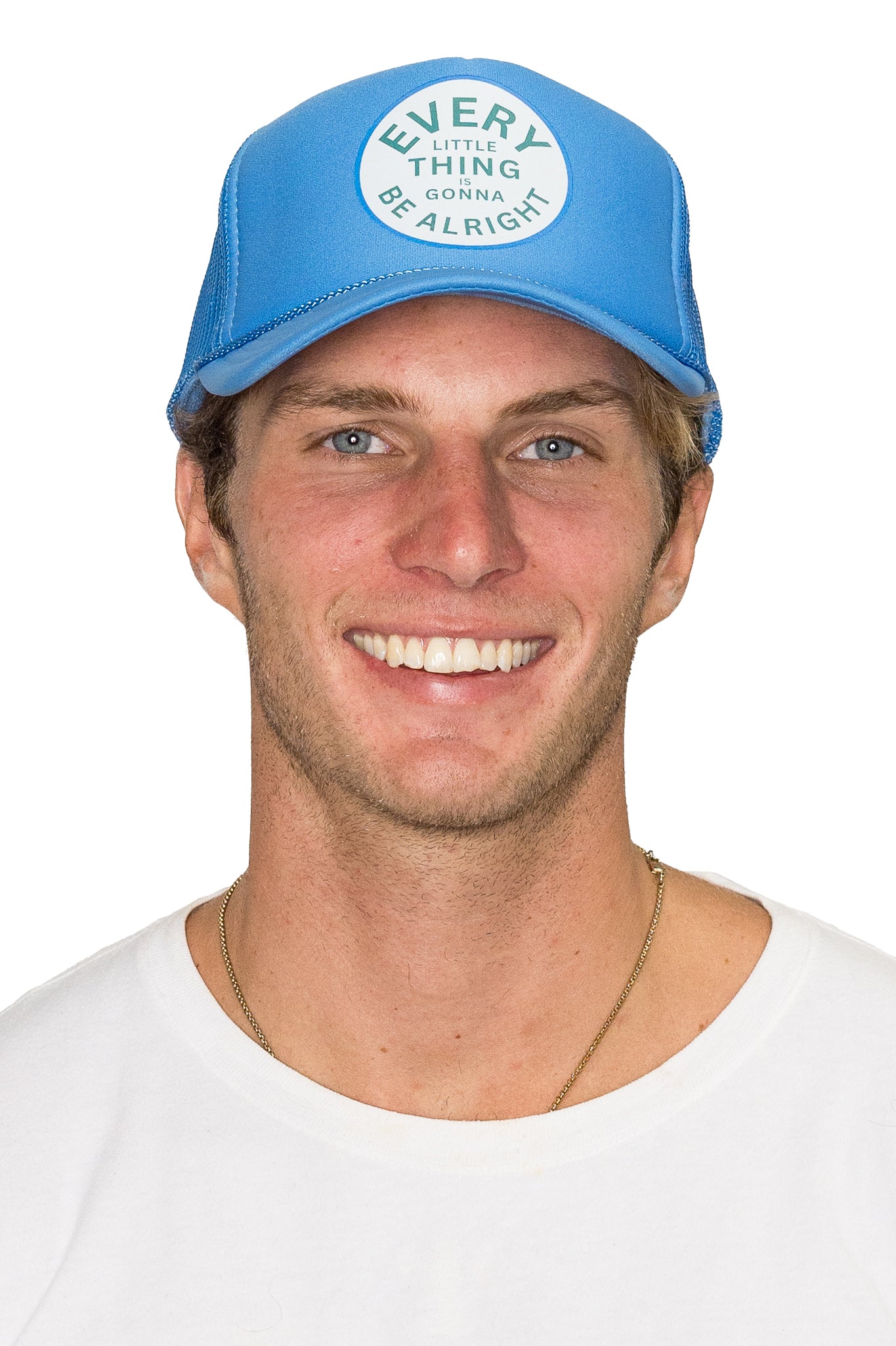 Every Little Thing is Gonna Be Alright Trucker Hat in Blue