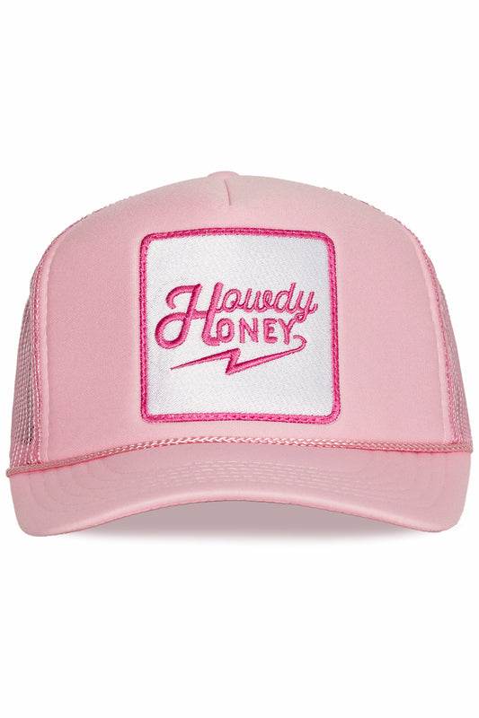 Howdy Honey Trucker Hat in Pink