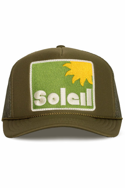 Soleil Trucker Hat in Olive