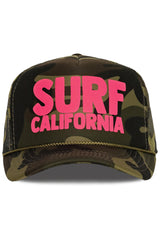 Surf California Trucker Hat in Camo