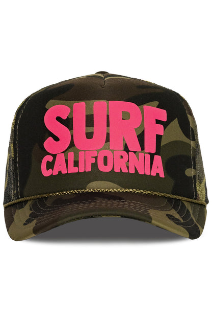 Surf California Trucker Hat in Camo