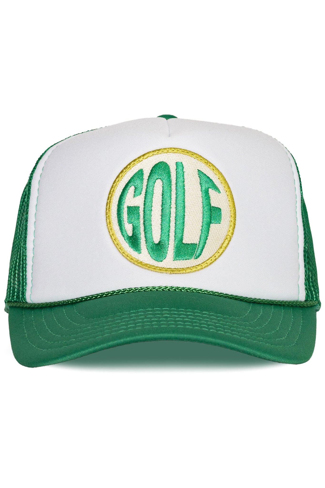 Golf Trucker Hat in Green Split