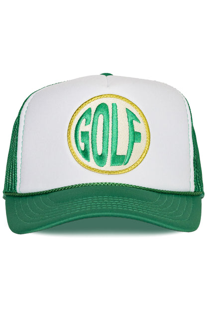 Golf Trucker Hat in Green Split