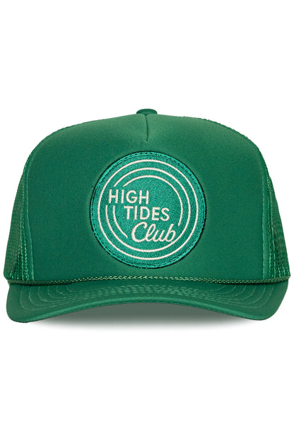 High Tides Club Trucker Hat in Green