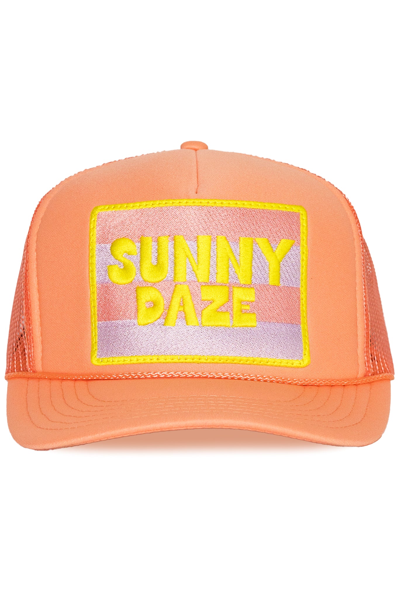 Sunny Daze Trucker Hat in Coral