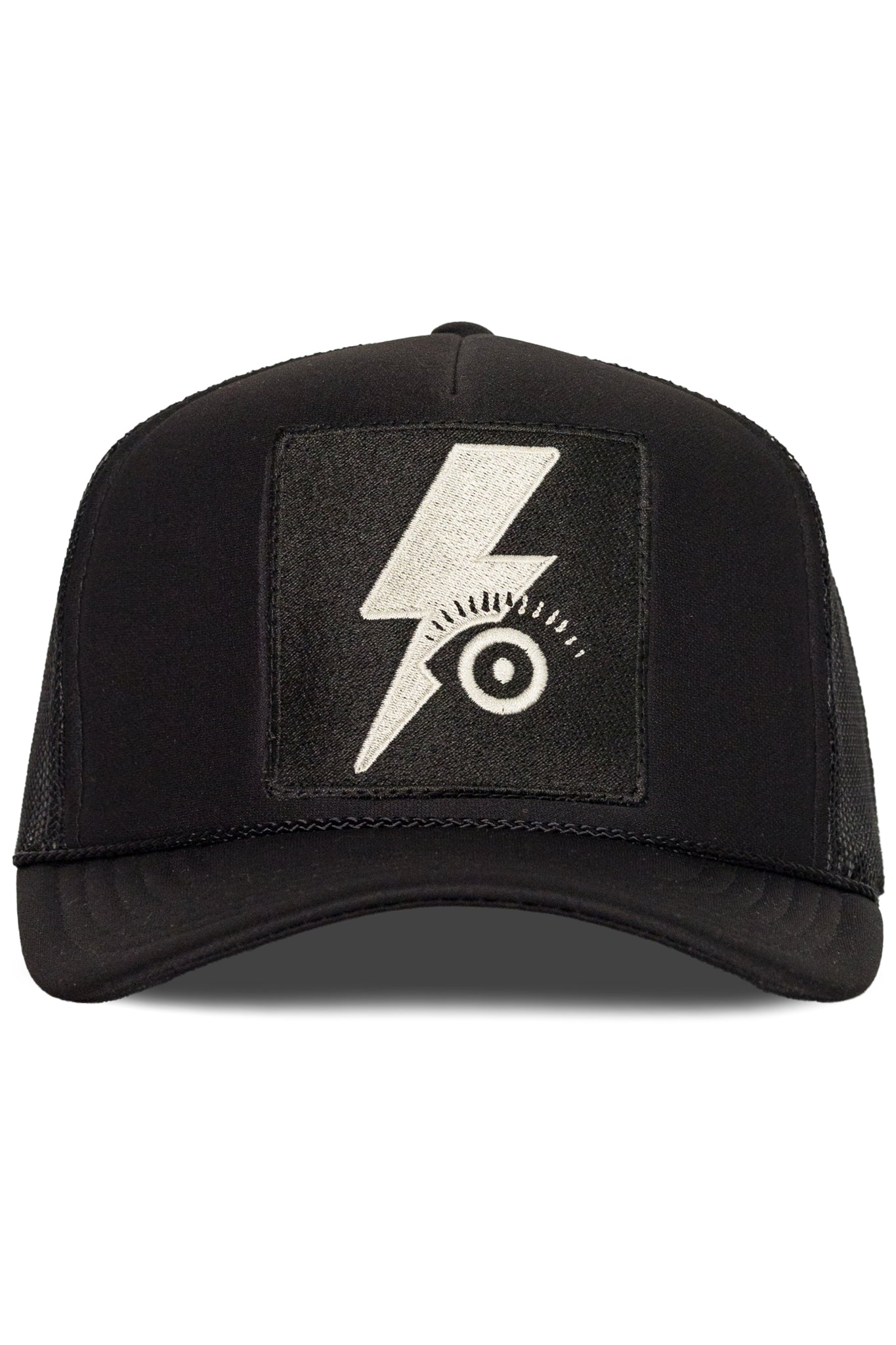 Electric Eye Trucker Hat in Black