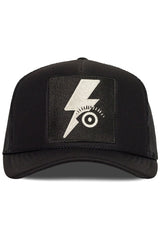 Electric Eye Trucker Hat in Black