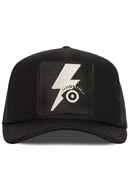 Electric Eye Trucker Hat in Black