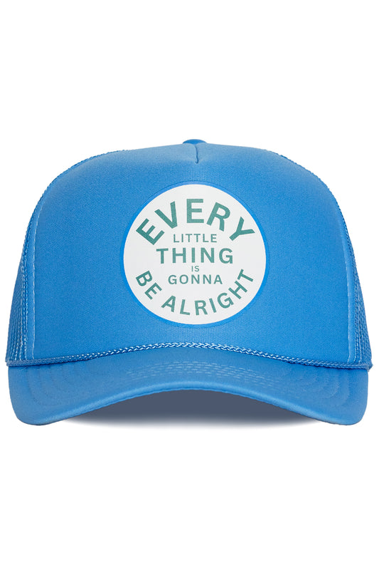 Every Little Thing is Gonna Be Alright Trucker Hat in Blue