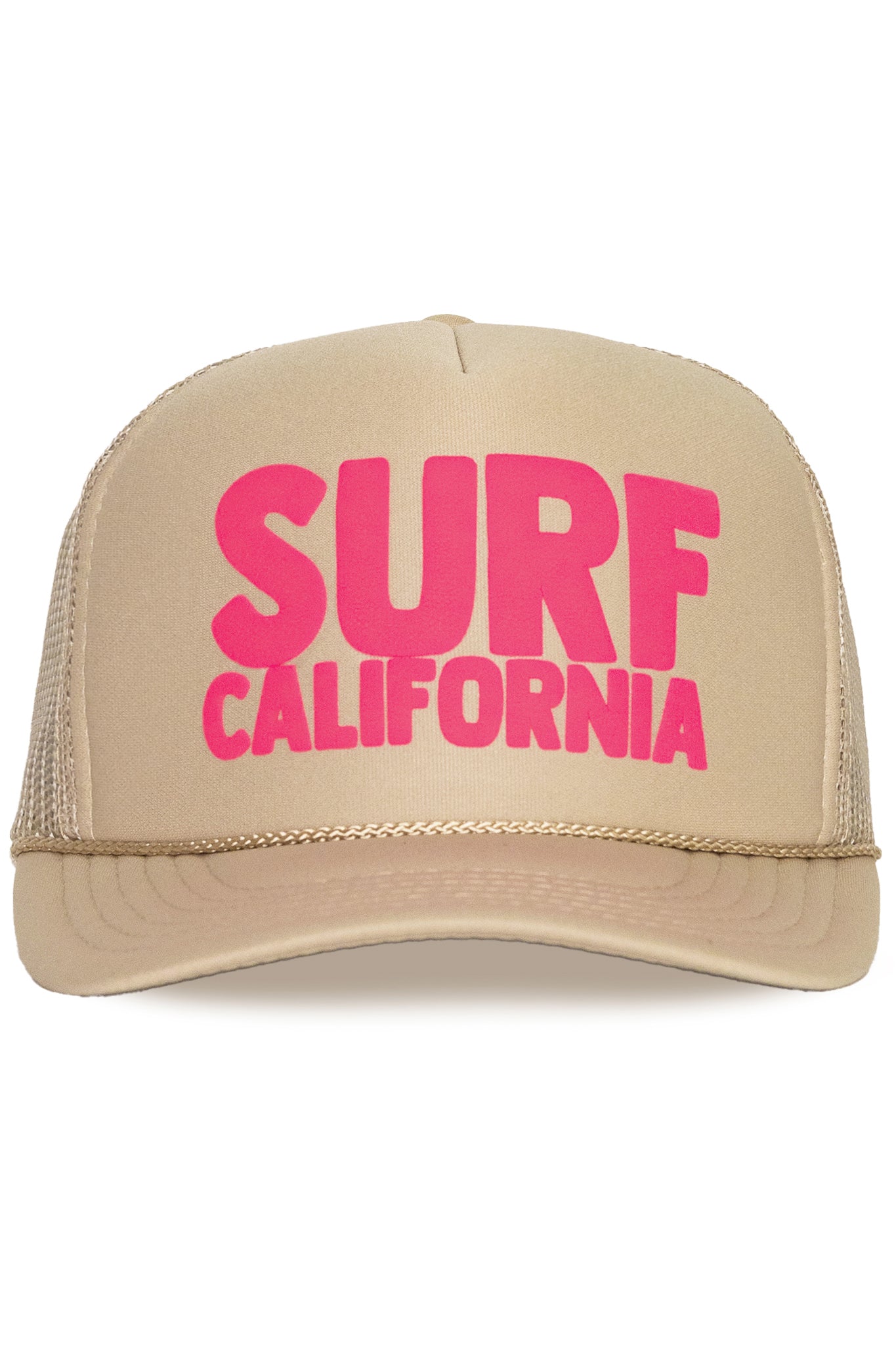 Surf California Trucker Hat in Tan