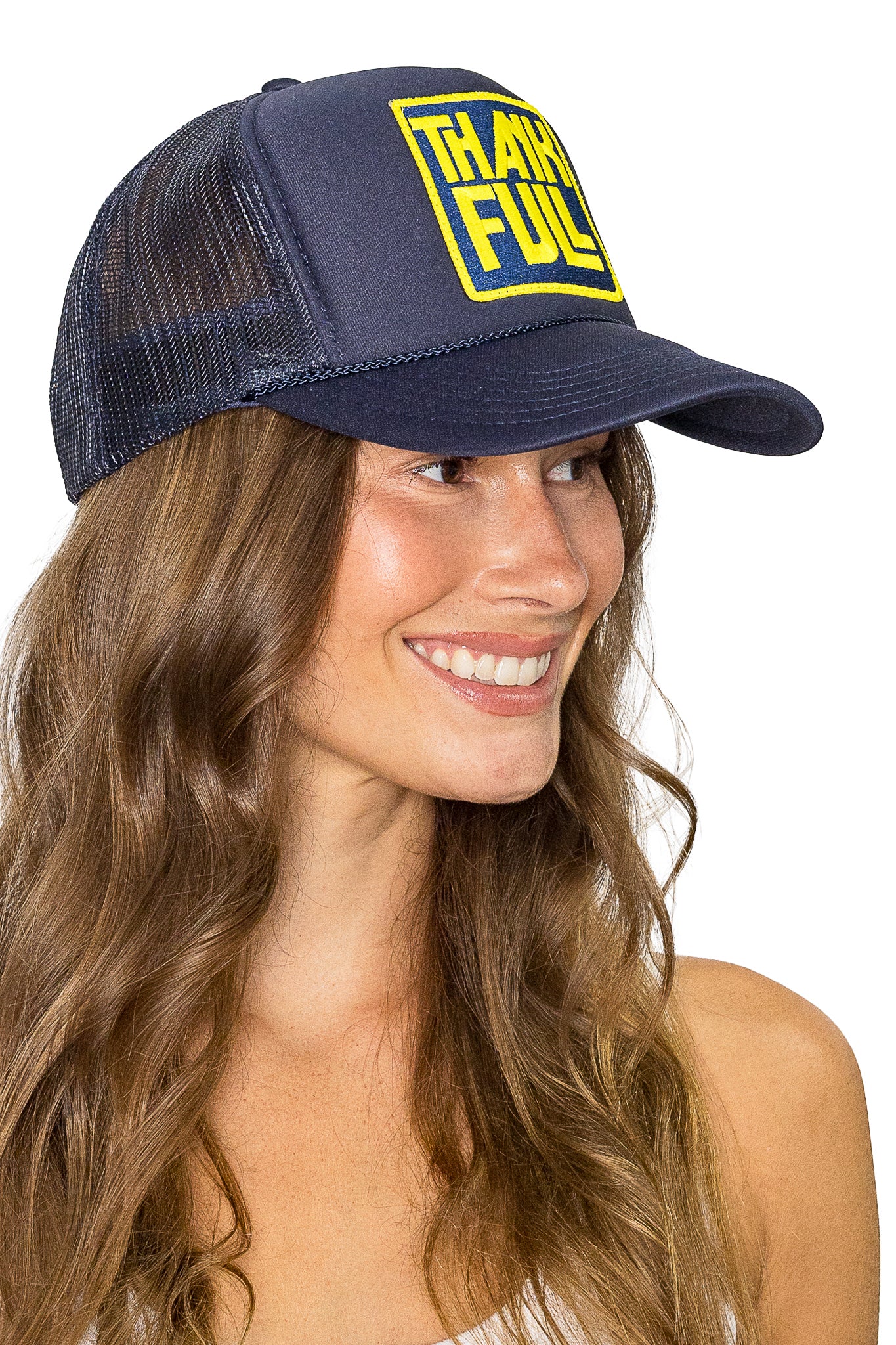 Thankful Trucker Hat in Navy