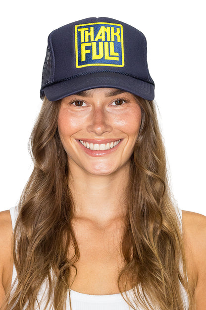 Thankful Trucker Hat in Navy